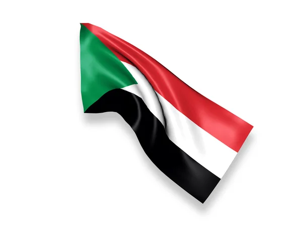 Sudan schwenkt fahne — Stockfoto