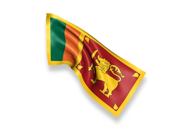 Wapperende vlag van Sri lanka — Stockfoto