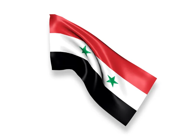 Szíria integetett zászló — Stock Fotó