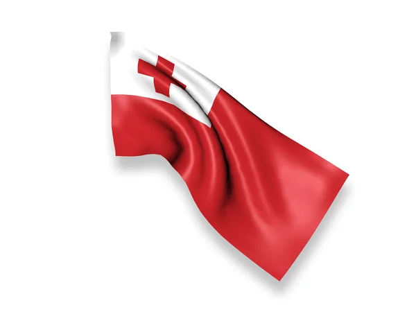 Tonga schwenkt Flagge — Stockfoto