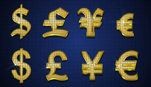 lüks altın elmas Döviz işaretleri