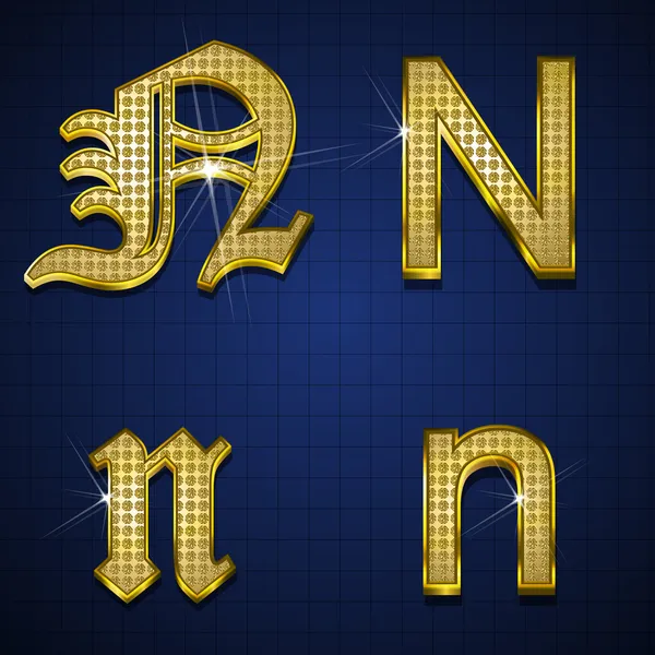 lüks altın elmas alfabe