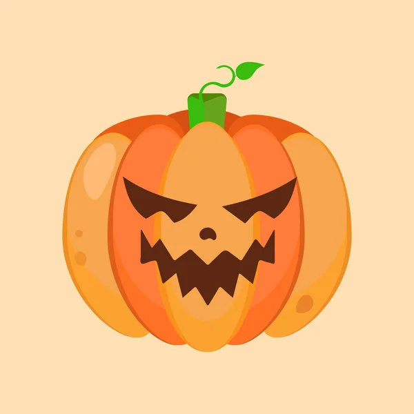 Orange Pumpkin Vector Illustration Autumn Halloween Pumpkin Vegetable Graphic Icon — Image vectorielle