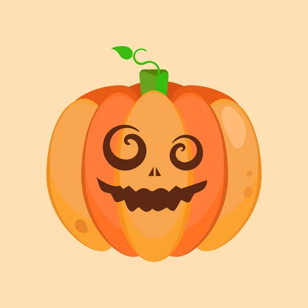 Orange Pumpkin Vector Illustration Autumn Halloween Pumpkin Vegetable Graphic Icon — Vetor de Stock