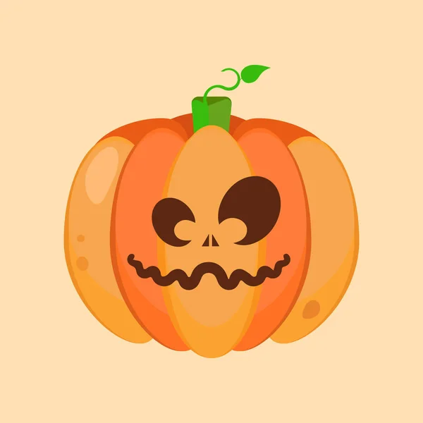 Orange Pumpkin Vector Illustration Autumn Halloween Pumpkin Vegetable Graphic Icon — Stockvektor