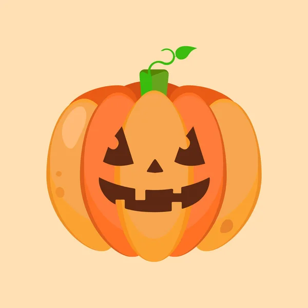 Orange Pumpkin Vector Illustration Autumn Halloween Pumpkin Vegetable Graphic Icon — Vetor de Stock