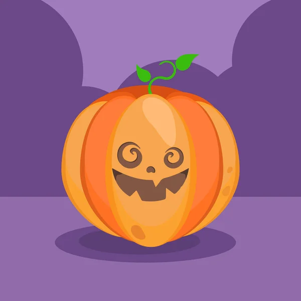 Orange Pumpkin Vector Illustration Autumn Halloween Pumpkin Vegetable Graphic Icon — ストックベクタ