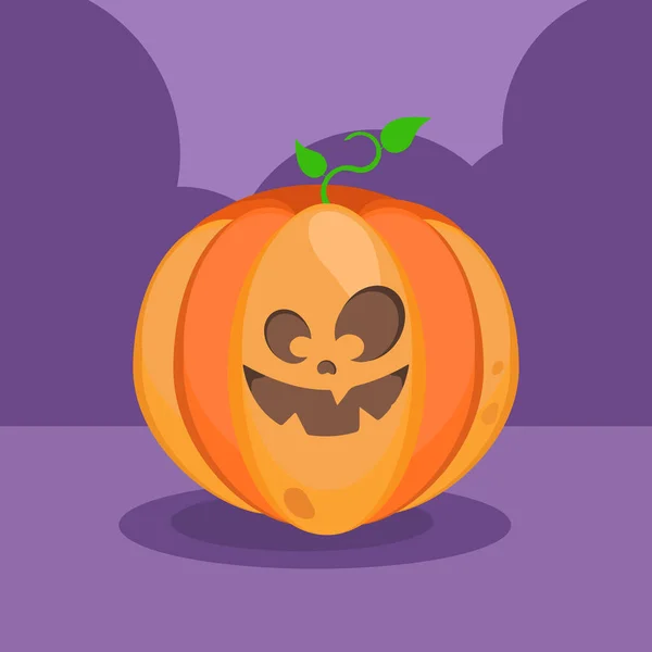 Orange Pumpkin Vector Illustration Autumn Halloween Pumpkin Vegetable Graphic Icon — Stockvektor