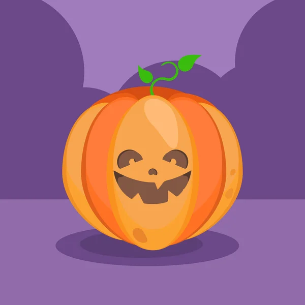 Orange Pumpkin Vector Illustration Autumn Halloween Pumpkin Vegetable Graphic Icon — Stockvektor