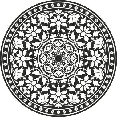 Indian traditional pattern of black and white