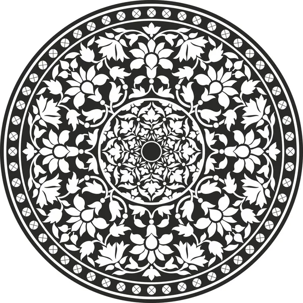 Indian traditional pattern of black and white — Stok Vektör