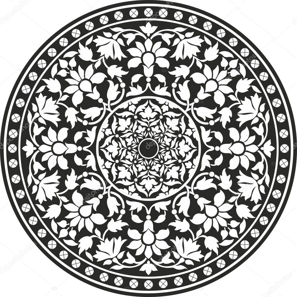 Indian traditional pattern of black and white
