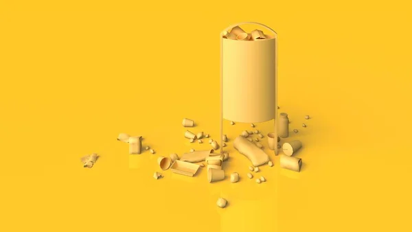 Śmieci, śmieci, śmieci, śmieci, koncepcja 3d ilustracja — Zdjęcie stockowe