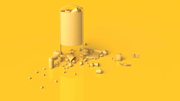 Śmieci, śmieci, śmieci, śmieci, koncepcja 3d ilustracja — Zdjęcie stockowe