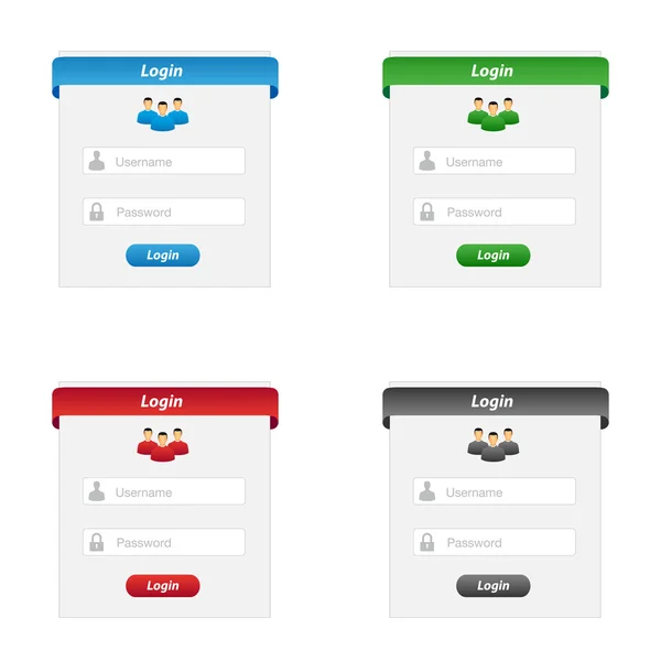 Login forms — Stock Vector