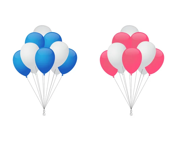 Balões para menino e menina —  Vetores de Stock