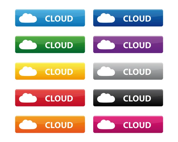 Boutons Cloud — Image vectorielle