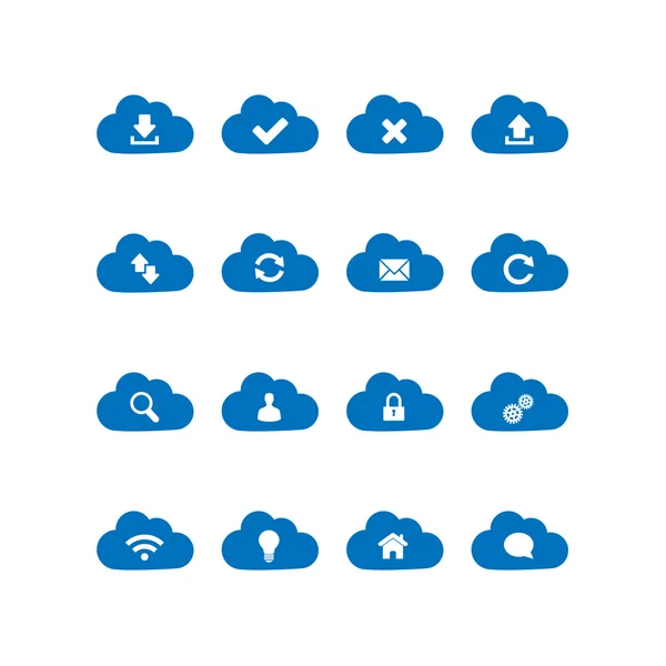 Symbole für Cloud Computing Stockvektor