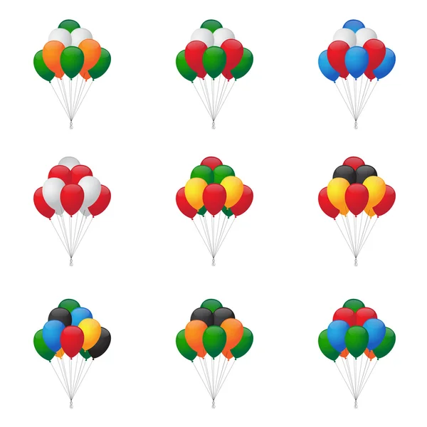 Balloons groups — Stock Vector