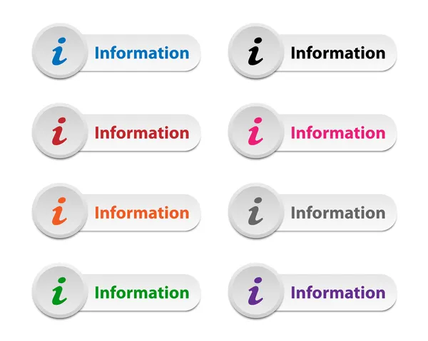 Boutons d'information — Image vectorielle