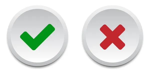 Validation buttons — Stock Vector