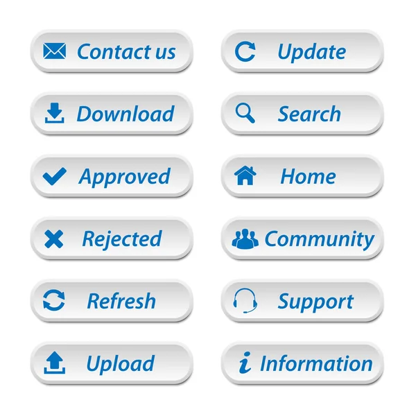Web кнопки — стоковий вектор