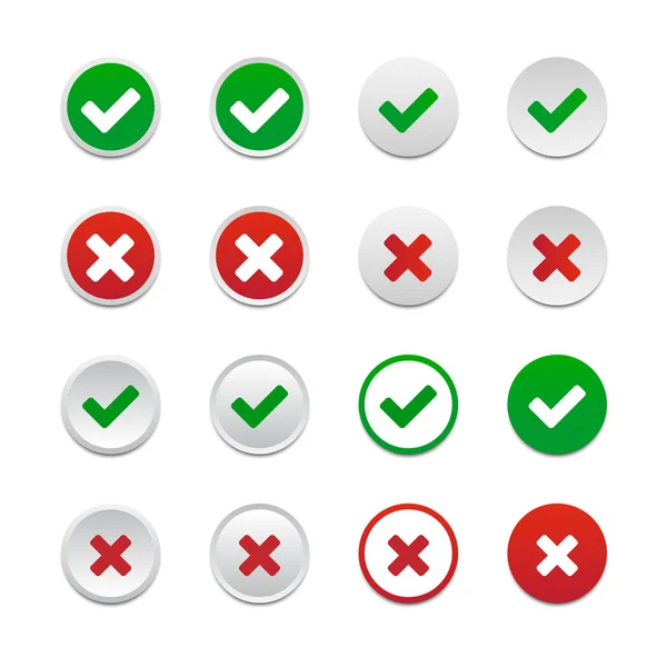 Validation buttons — Stock Vector