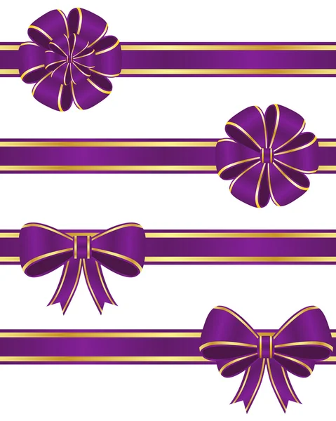 Purple ribbons — Stock Vector