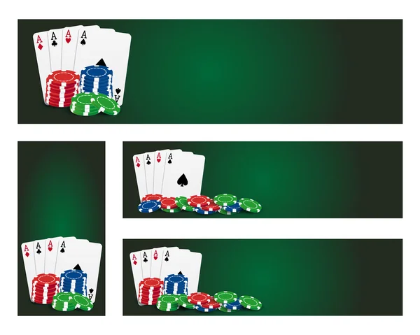 Poker banners — Stock Vector