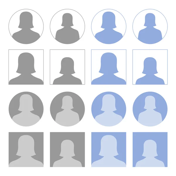 Female profile icons Royalty Free Stock Vectors
