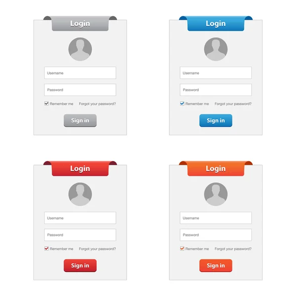 Login forms — Stock Vector