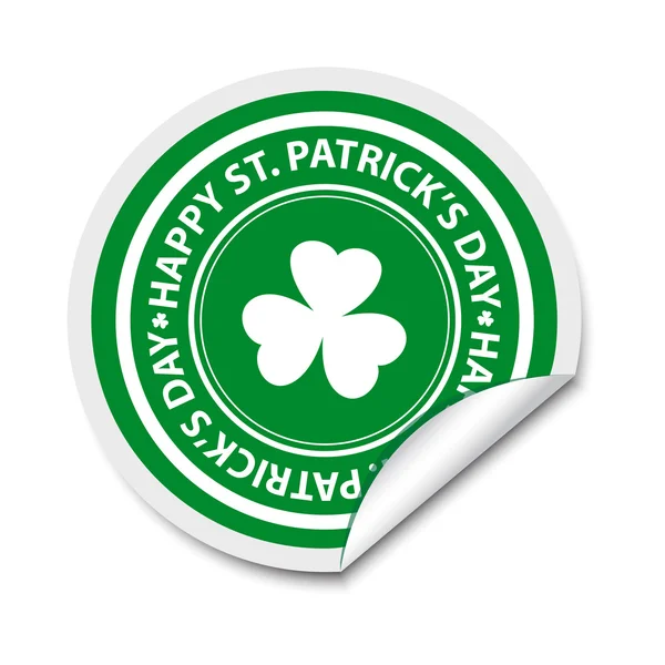 St Patrick's day sticker — Stock Vector