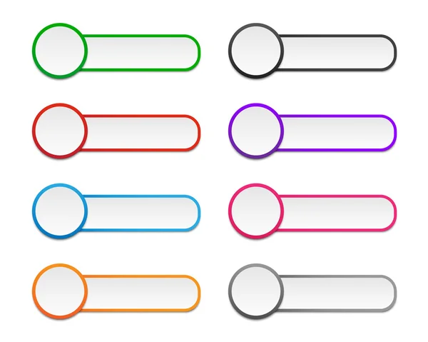 Étiquettes infographiques colorées — Image vectorielle