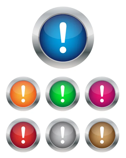 Warning buttons — Stock Vector