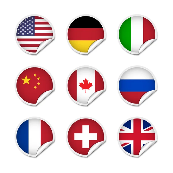 Vlag stickers set 1 — Stockvector