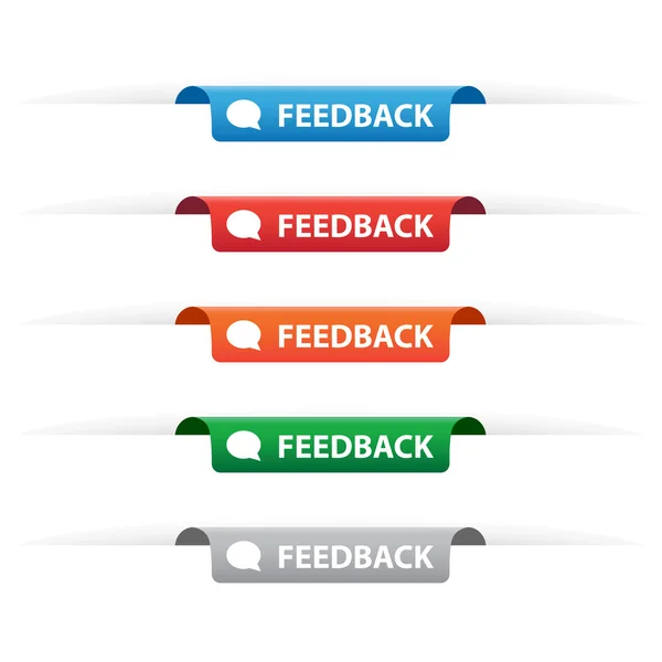 Etiquetas de etiquetas de papel de feedback — Vetor de Stock