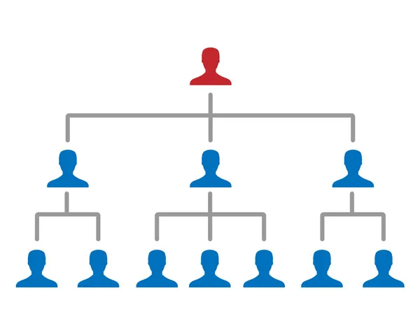Firemní hierarchie graf — Stockový vektor