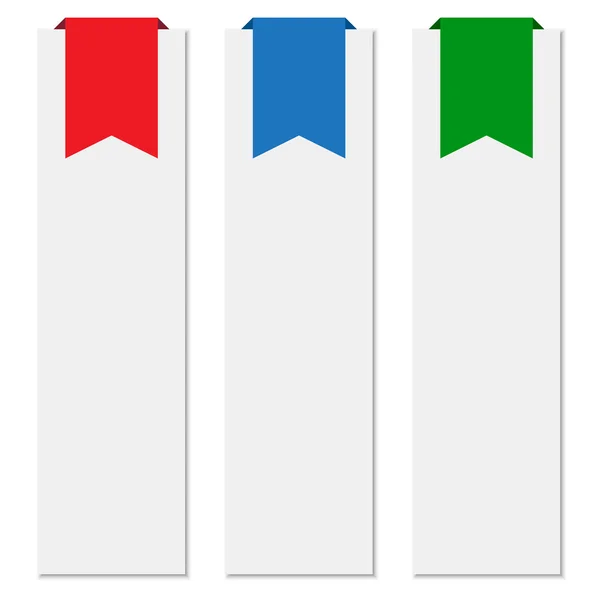 Banners con cintas de colores — Vector de stock