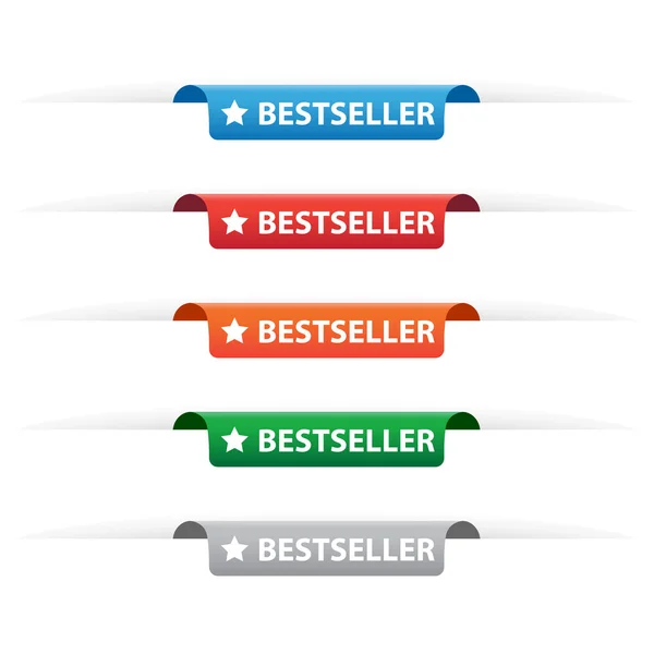 Bestseller tag pappersetiketter — Stock vektor