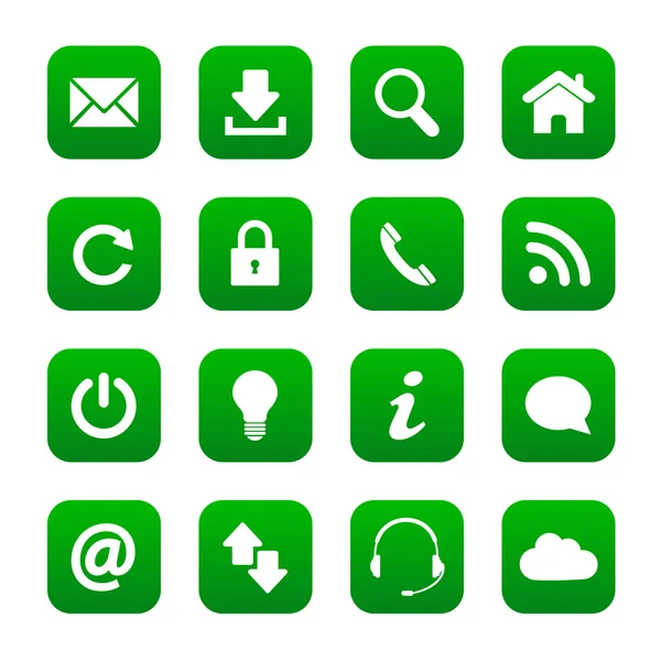 Yeşil web düğmeleri — Stok Vektör