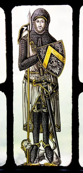 Bonawit gebrandschilderd glas middeleeuwse ridder yale Universiteit sterling m — Stockfoto