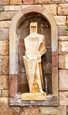Ramon llull heykeli joseph tarafından Aziz maria subirachs monestir mona