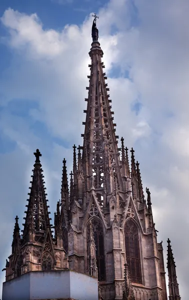 Gotiska katolska katedralen barcelona Katalonien Spanien — Stockfoto