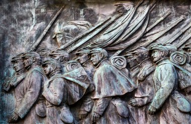 Birliği askerleri bizi şarj vermek heykel memorial capitol hill wa
