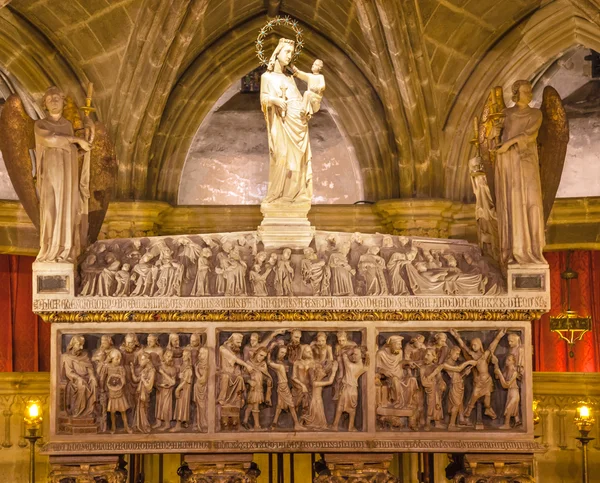 Crpyt St Eulalia 4th Century Marytr Gothic Catholic Barcelona Ca — Stock Photo, Image
