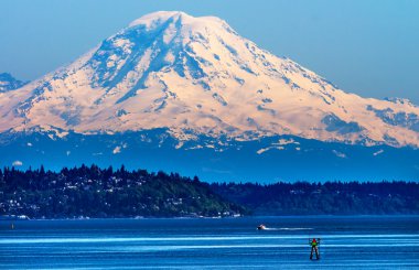 Mount rainier puget sound Kuzey seattle kar dağ washington