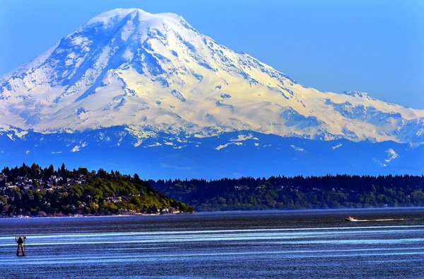 Mount rainier puget sound noorden seattle sneeuw berg washington — Stockfoto