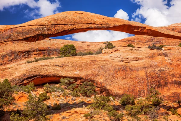 Landscape Arch Close up Blue Sky Rock Canyon Devils Garden Arche — Stock Photo, Image