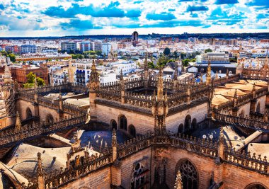 City view kule giralda Kulesi seville Katedrali İspanya