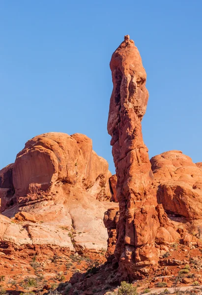 Rock pijler zandsteen hoodoo arches nationaal park moab (Utah) — Stockfoto